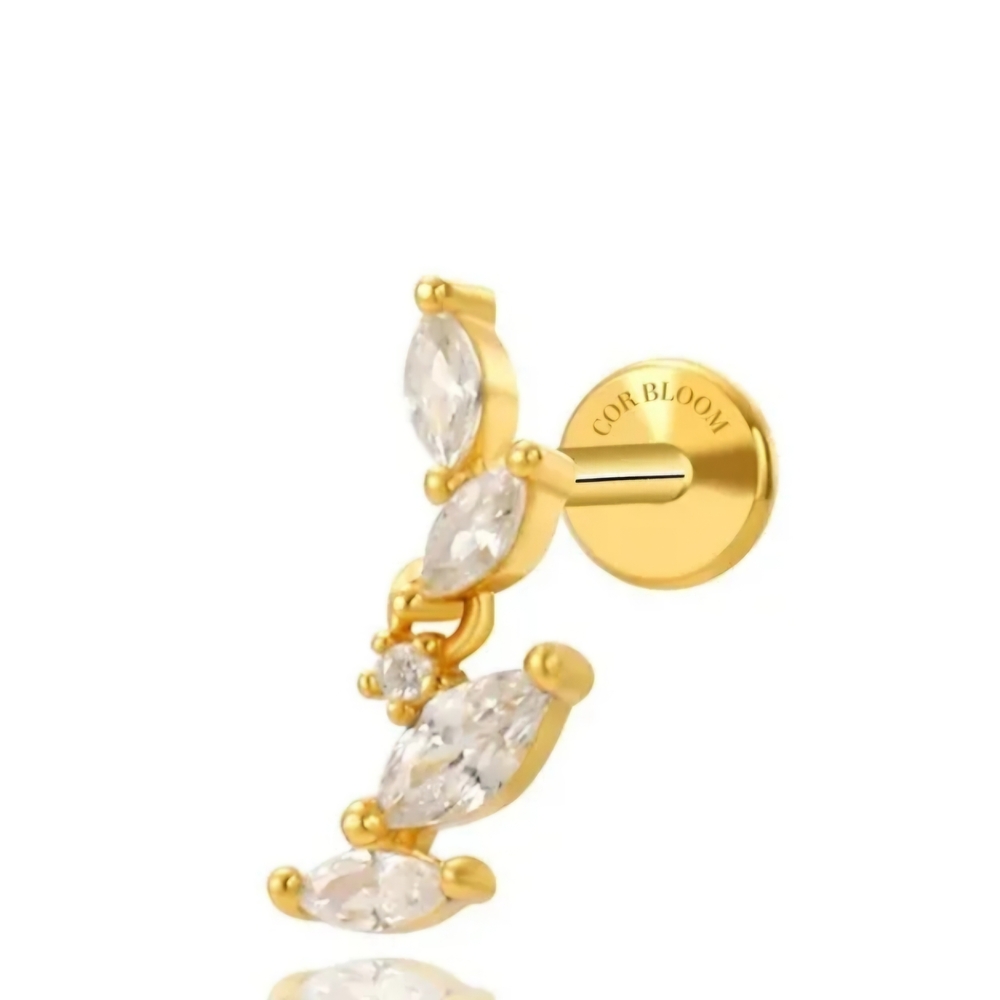 Cor Bloom Crystal Climbing Leaf Flat
Back Stud